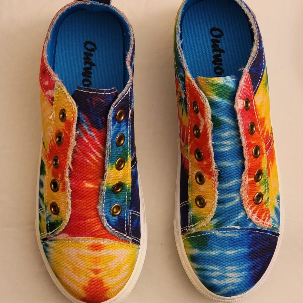 NIB Outwoods tie dye slip on sneakers size 6 - Picture 4 of 7